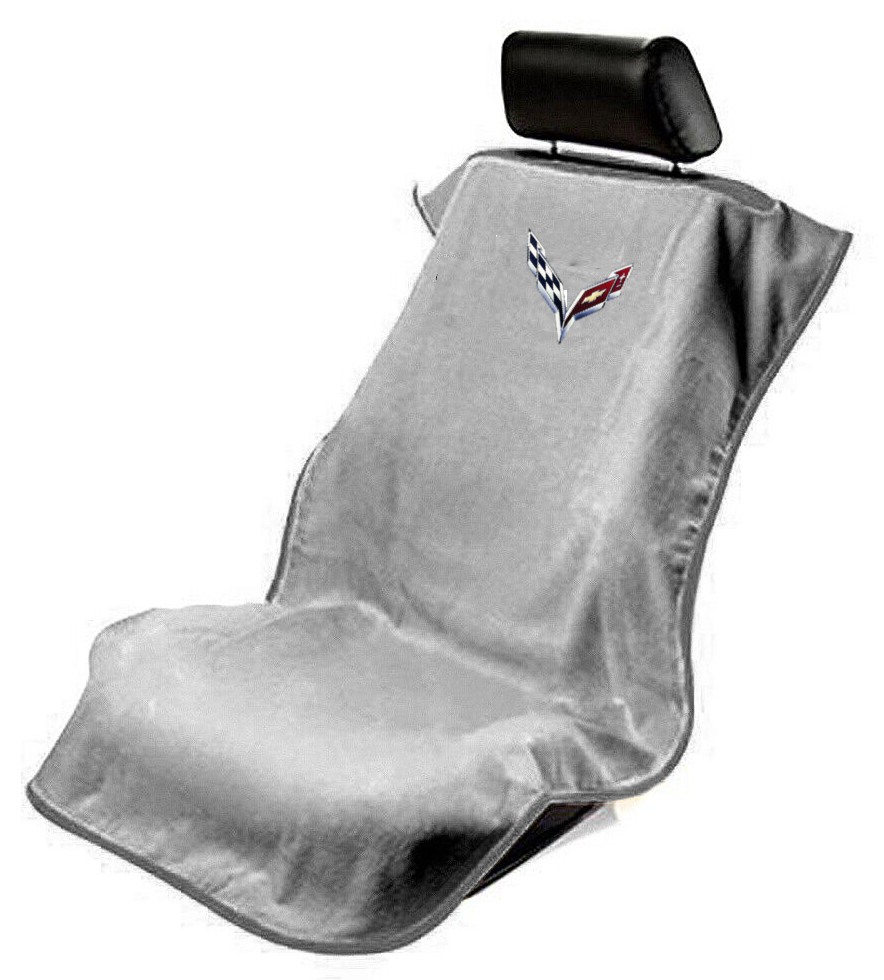 Corvette C7 Grey Car Seat Cover Towel