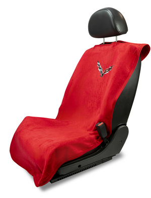 Corvette C7 Adrenalin Red Car Seat Cover Towel