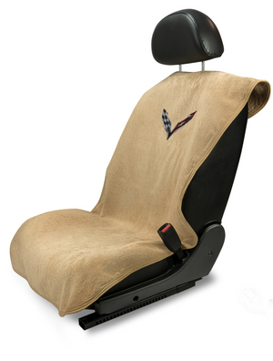 Corvette C7 Tan Car Seat Cover Towel