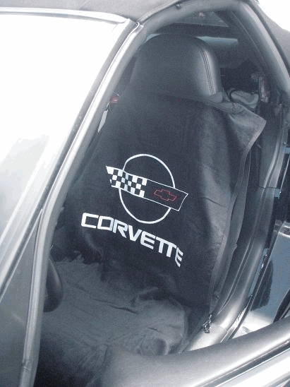 Corvette C4 Black Car Seat Cover Towel