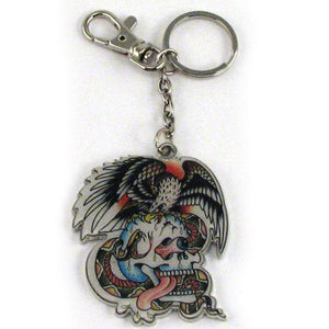 Ed Hardy Battle Chrome Keychain