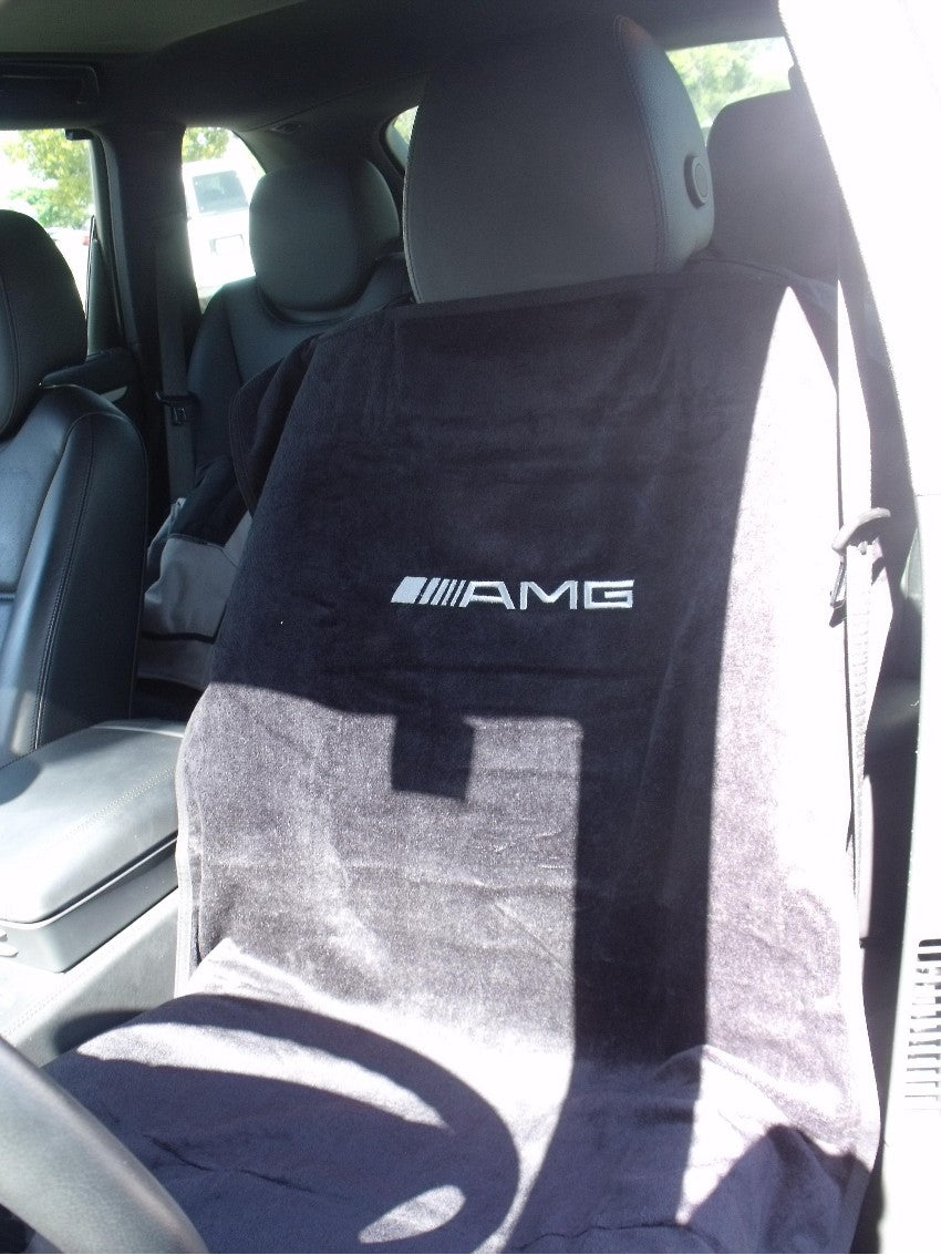 Mercedes AMG Black/Gray/Tan Car Seat Cover Towel