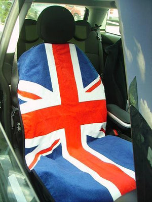 Mini Cooper Union Jack Red White Blue Car Seat Cover Towel
