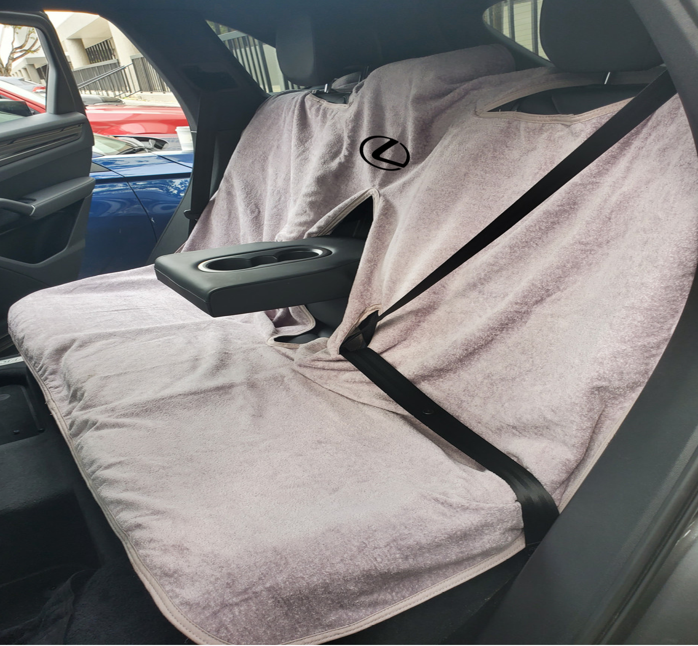 Lexus Rear Car Seat Cover Towel - Black, Tan or Gray