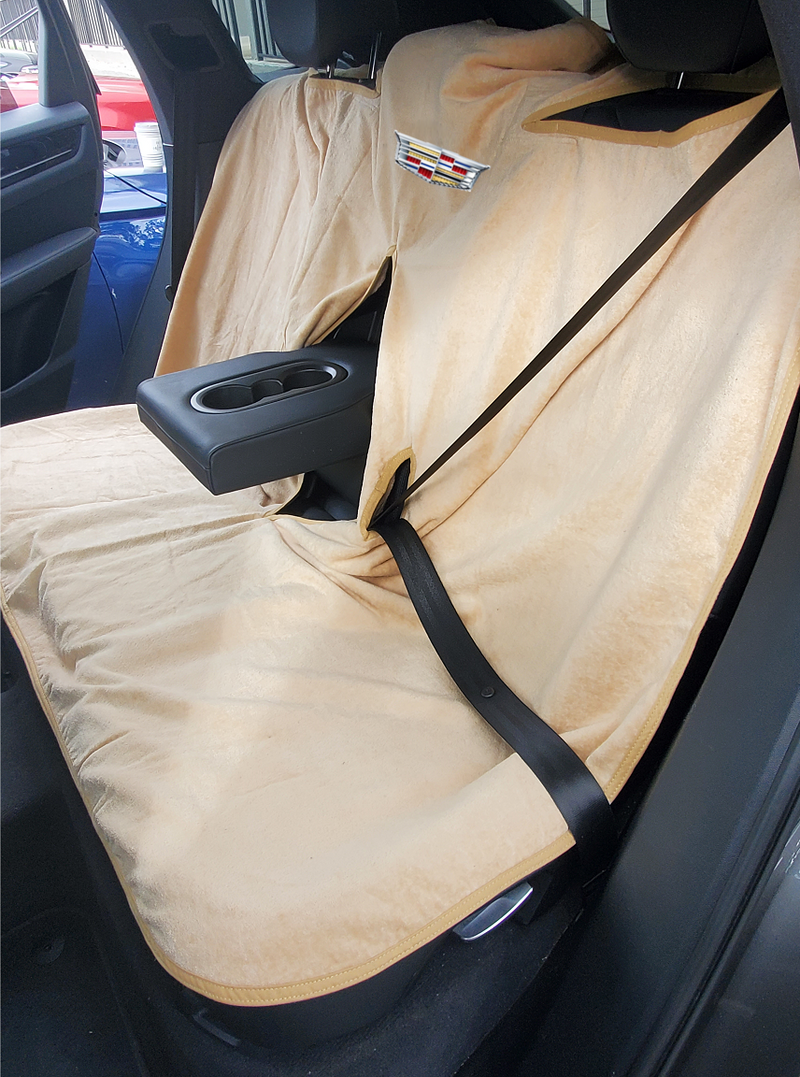 Cadillac Rear Car Seat Cover Towel - Black, Tan or Gray