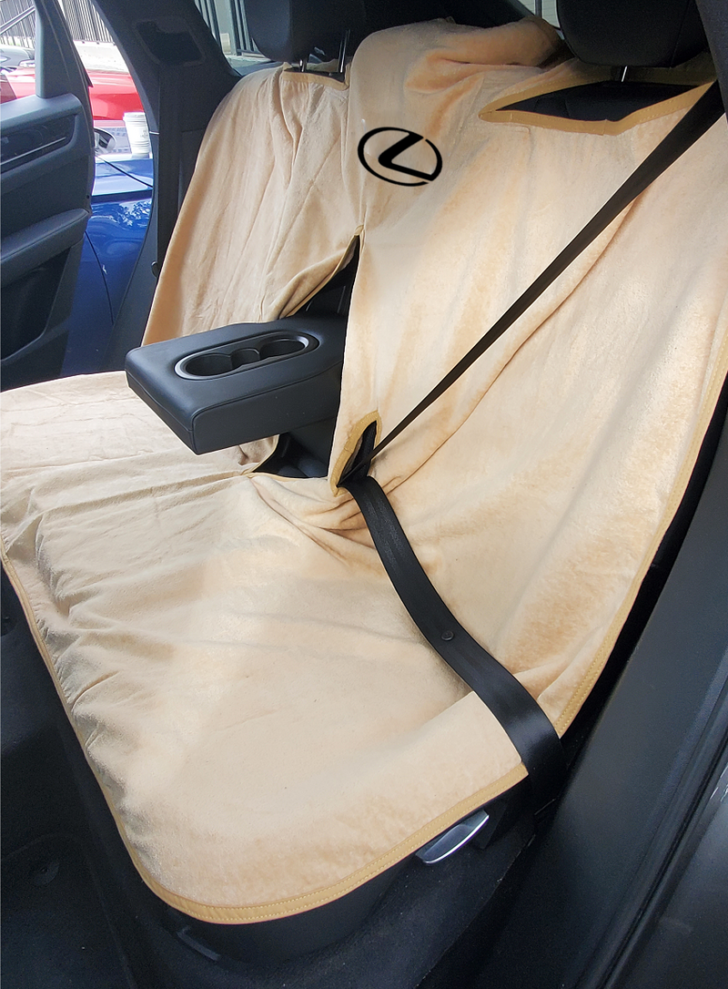 Lexus Rear Car Seat Cover Towel - Black, Tan or Gray