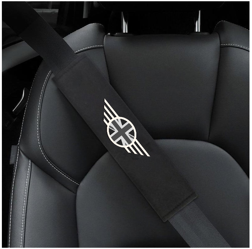 Mini Coopers Seat Belt Cushion Black/Gray